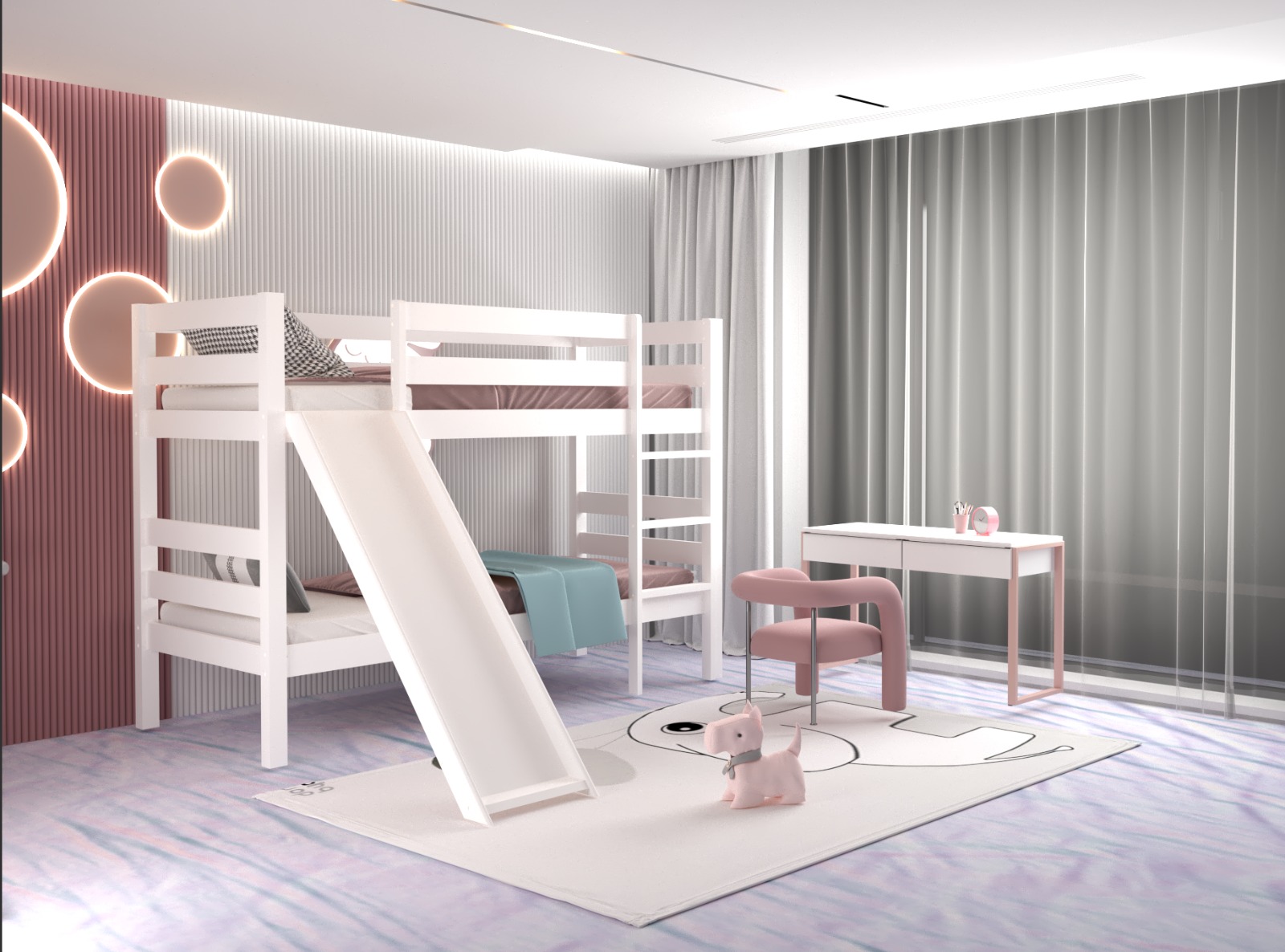 Bunk Bed With The Slide
